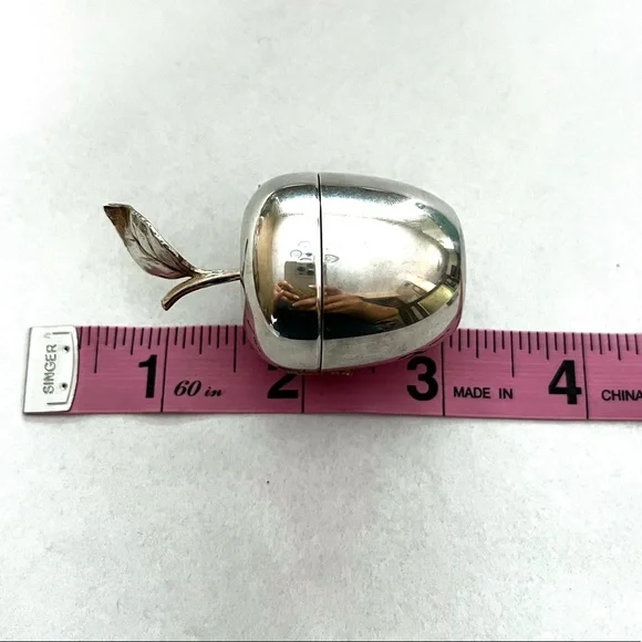 Vintage Tiffany & Co. apple trinket jewelry pill box lidded - Picture 6 of 16